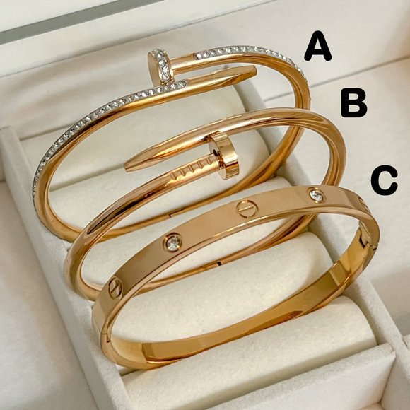 Jewelry - Rose Gold Bangle Bracelet For Girls and Women